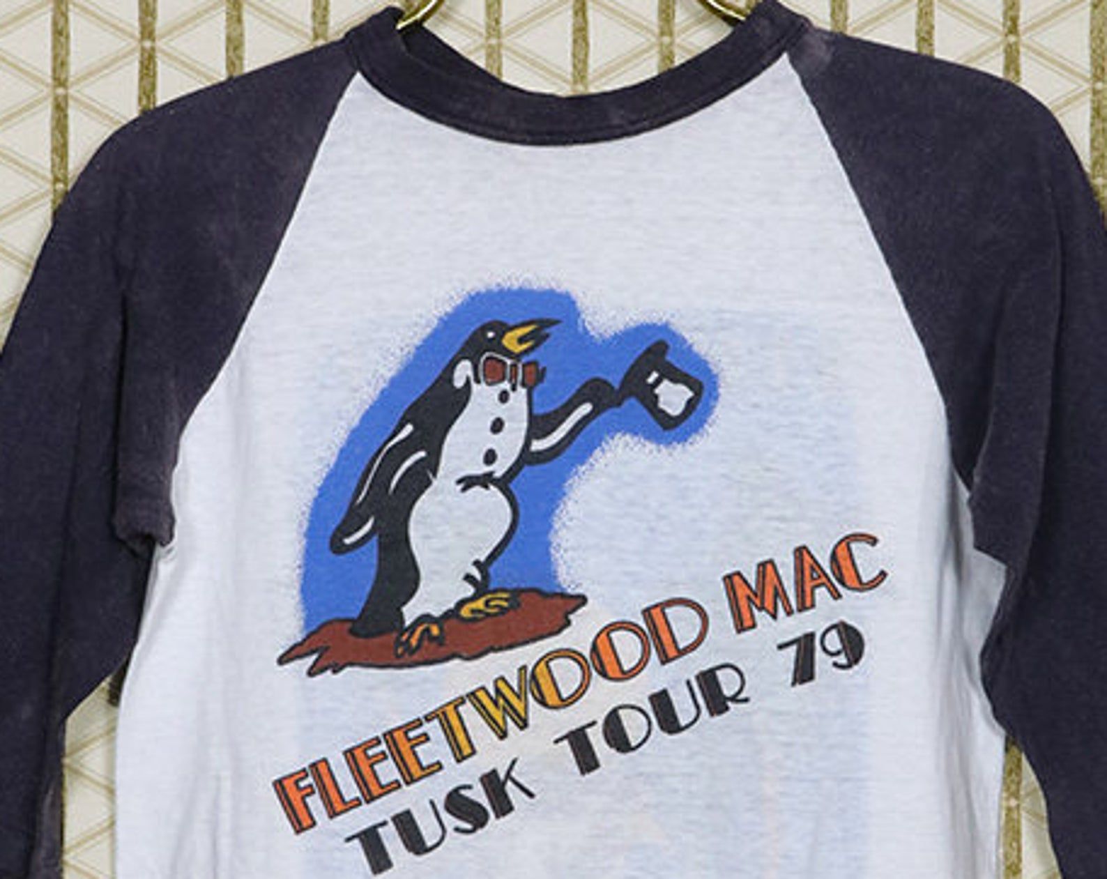 1979 Fleetwood Mac Tusk T-Shirt Stevie Nicks Shirt Vintage Rare Black Tee Og Double Sided Raglan Tour Dates 1970S 1980S