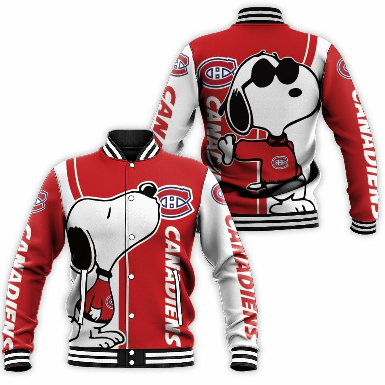 Montreal Canadiens Snoopy Lover Baseball Jacket