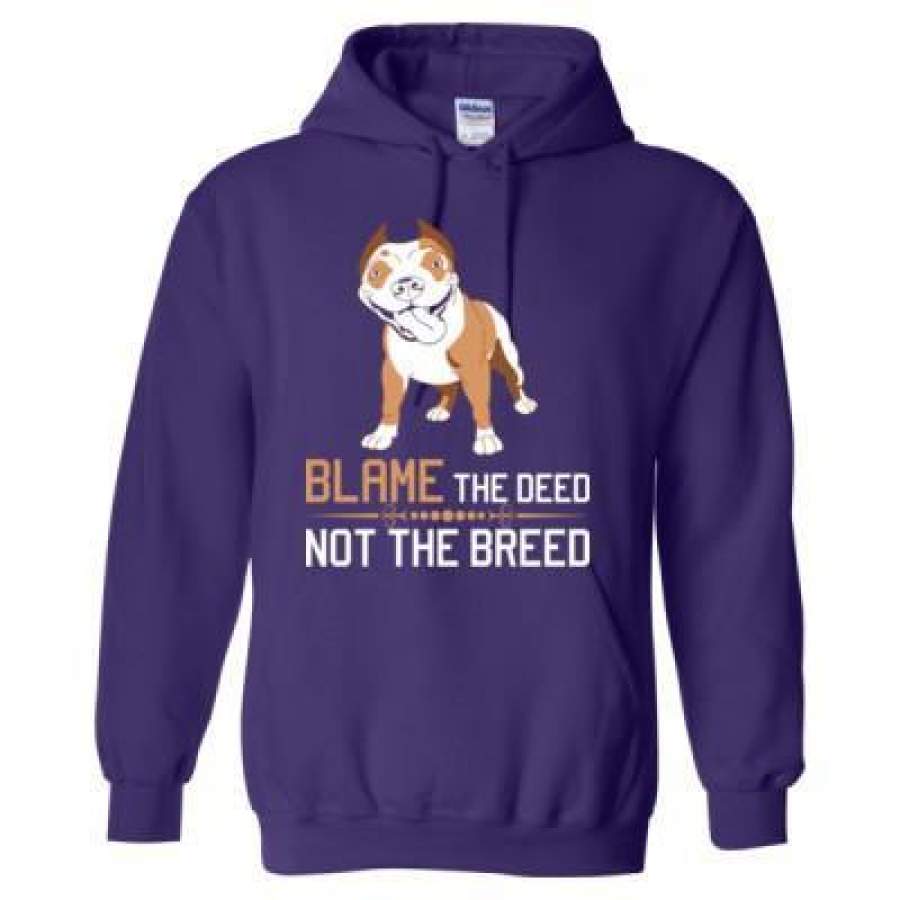 AGR Blame The Deed Not The Breed Pitbull – Heavy Blend™ Hooded Sweatshirt