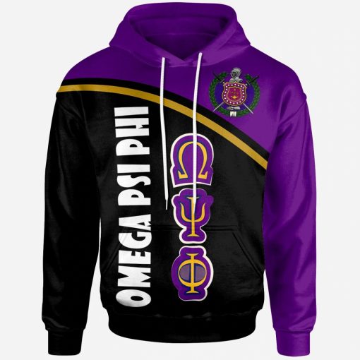 Omega Psi Phi Hoodie – Fraternity Curve Version Hoodie