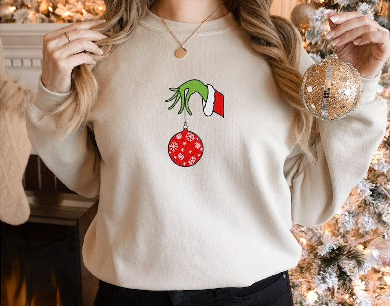 Funny Christmas Embroidered Sweatshirt 2D Crewneck Sweatshirt All Over Print Sweatshirt For Women Sweatshirt For Men Sws4783