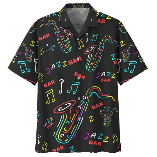 Jazz Saxophone Background Design Hawaii Shirt Ha84923