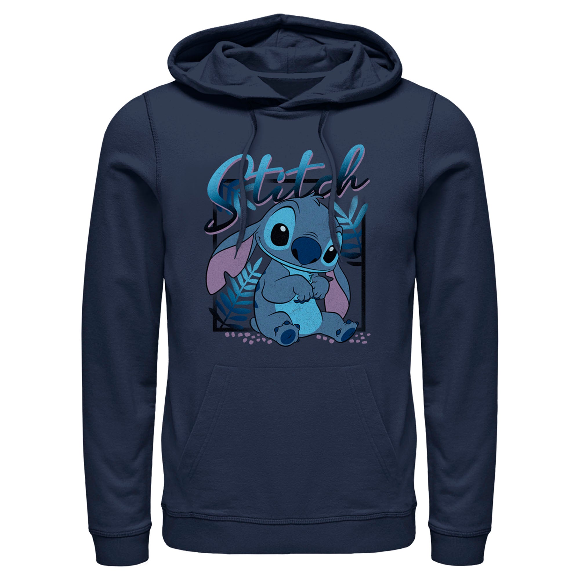 Men’S Lilo & Stitch Distressed Poster Stitch Pull Over Hoodie