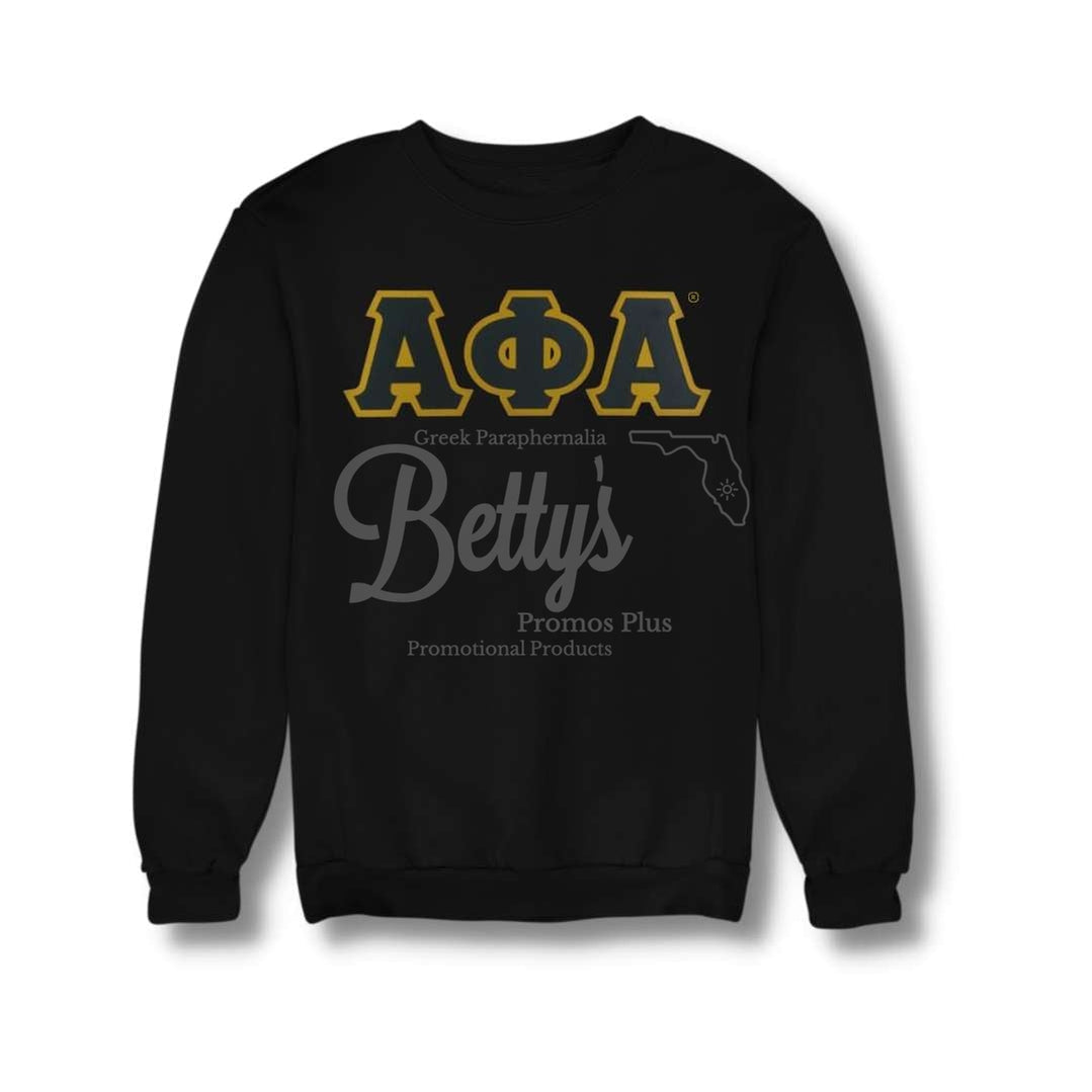 Alpha Phi Alpha Αφα Appliqué Embroidered Greek Letter Pullover Sweatshirt