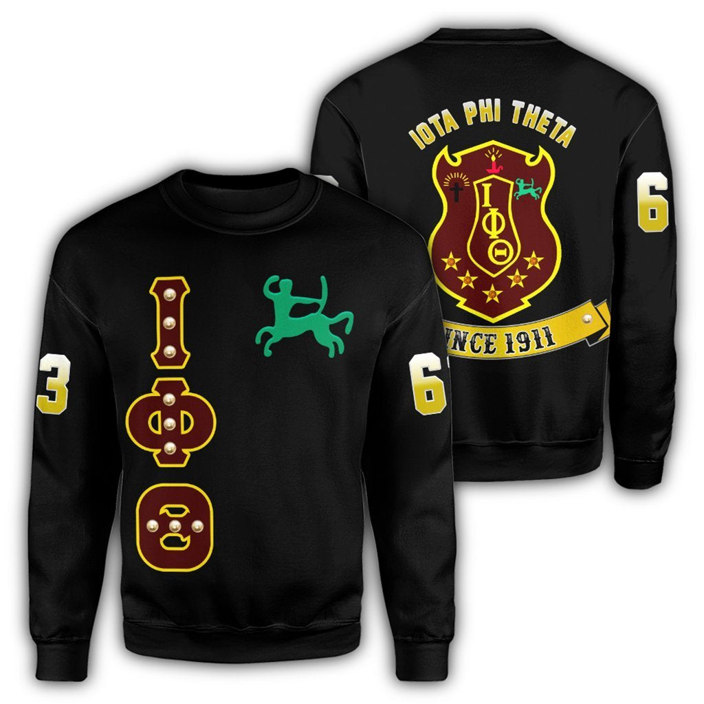 Greek Life Sweatshirt – Iota Phi Theta Crystal Black Sweatshirt