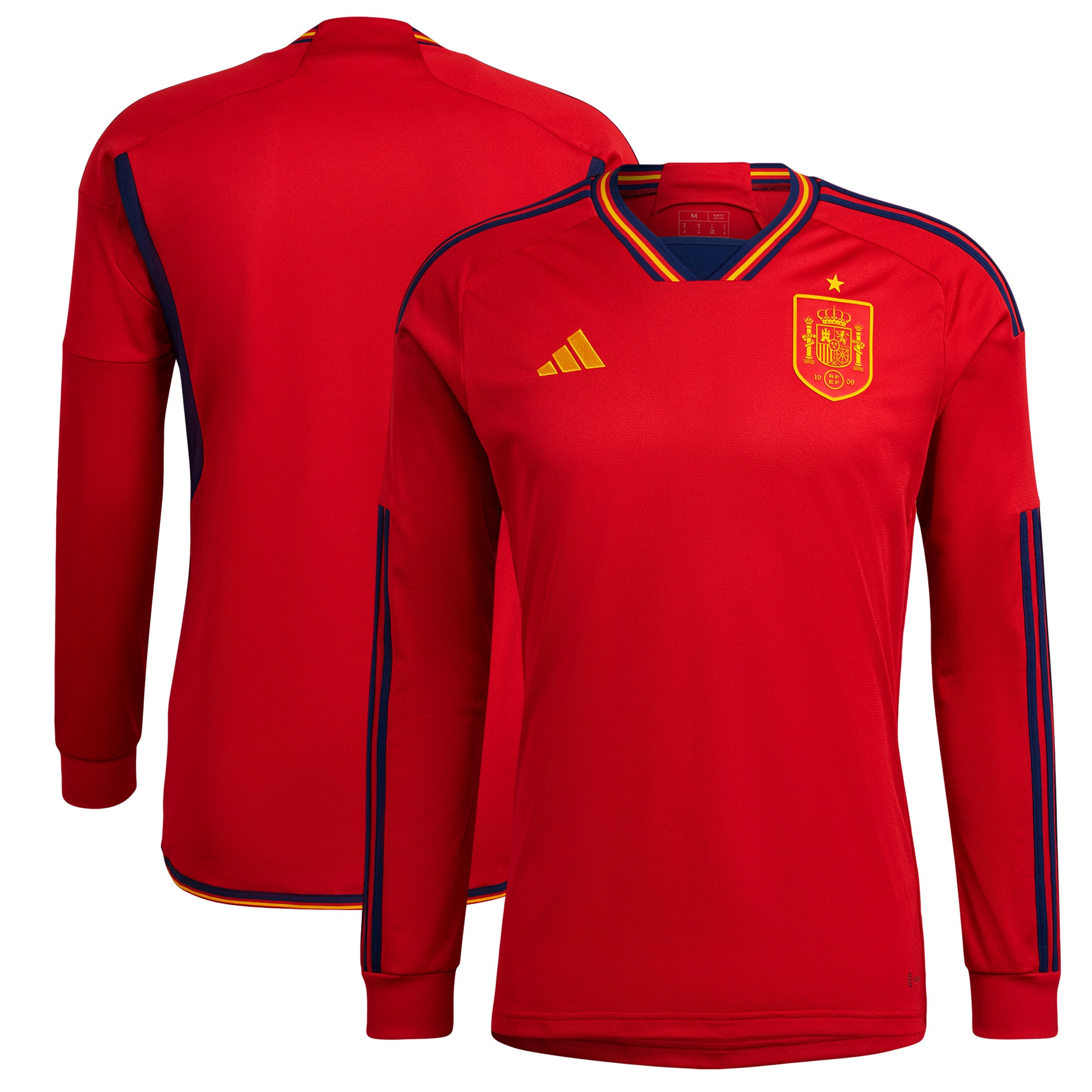 Spain National Team 2022/23 Home Replica Long Sleeve Jersey – Red