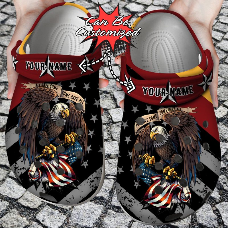 Eagle America Flag Veteran Gift clog Shoes Veterans