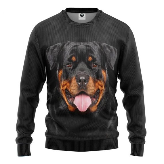 3D Rottweiler Dog All Over Print Unisex Sweatshirt For Dog Lovers