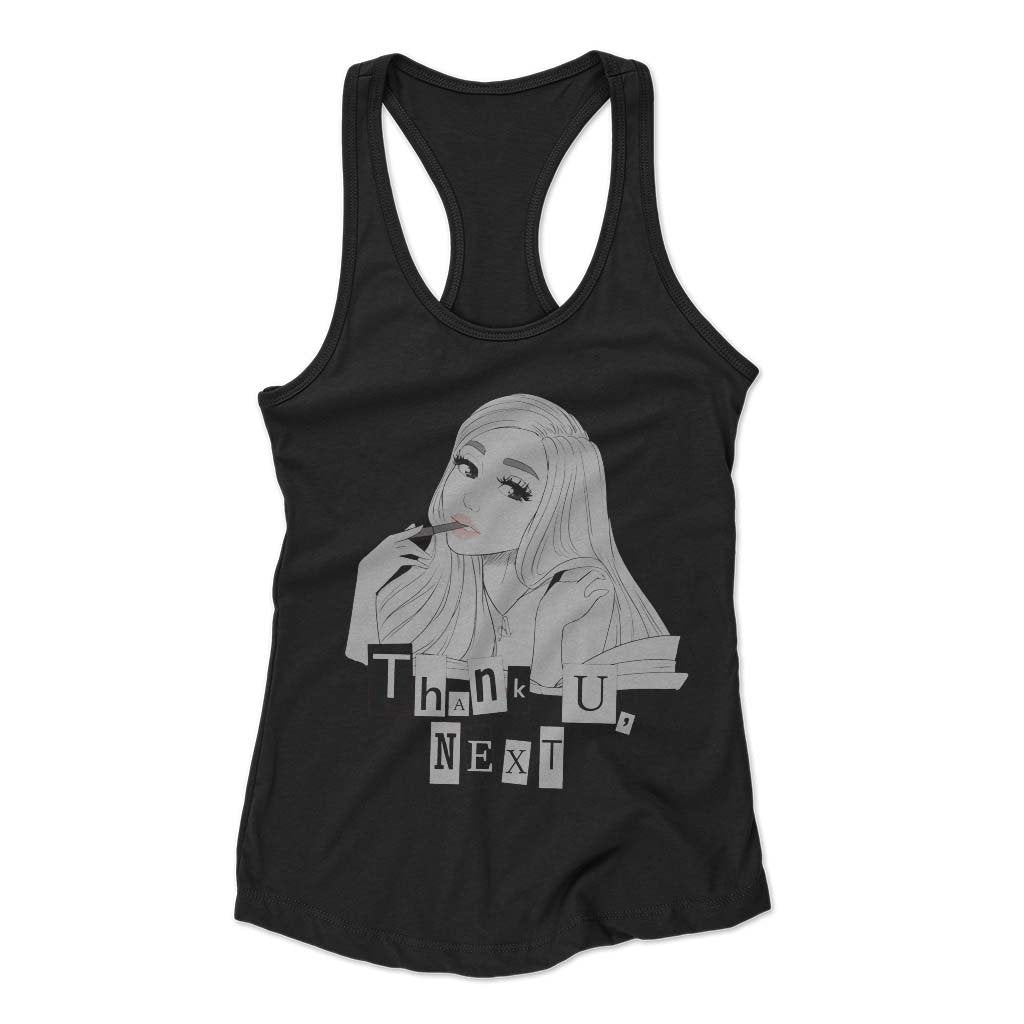 Ariana Grande Thank You Next Art Woman’s Racerback Tank Top