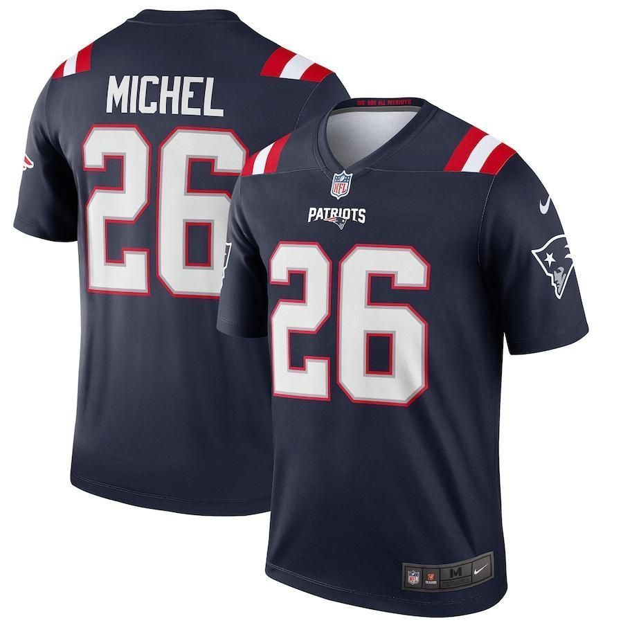 New England Patriots Sony Michel Navy Legend 3D Jersey