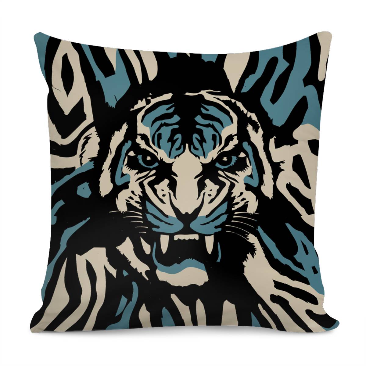 Tiger And Animal Textures And Animals Pillow Cover