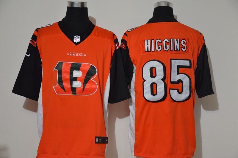 Cincinnati Bengals Tee Higgins #85 NFL 2020 Orange Jersey