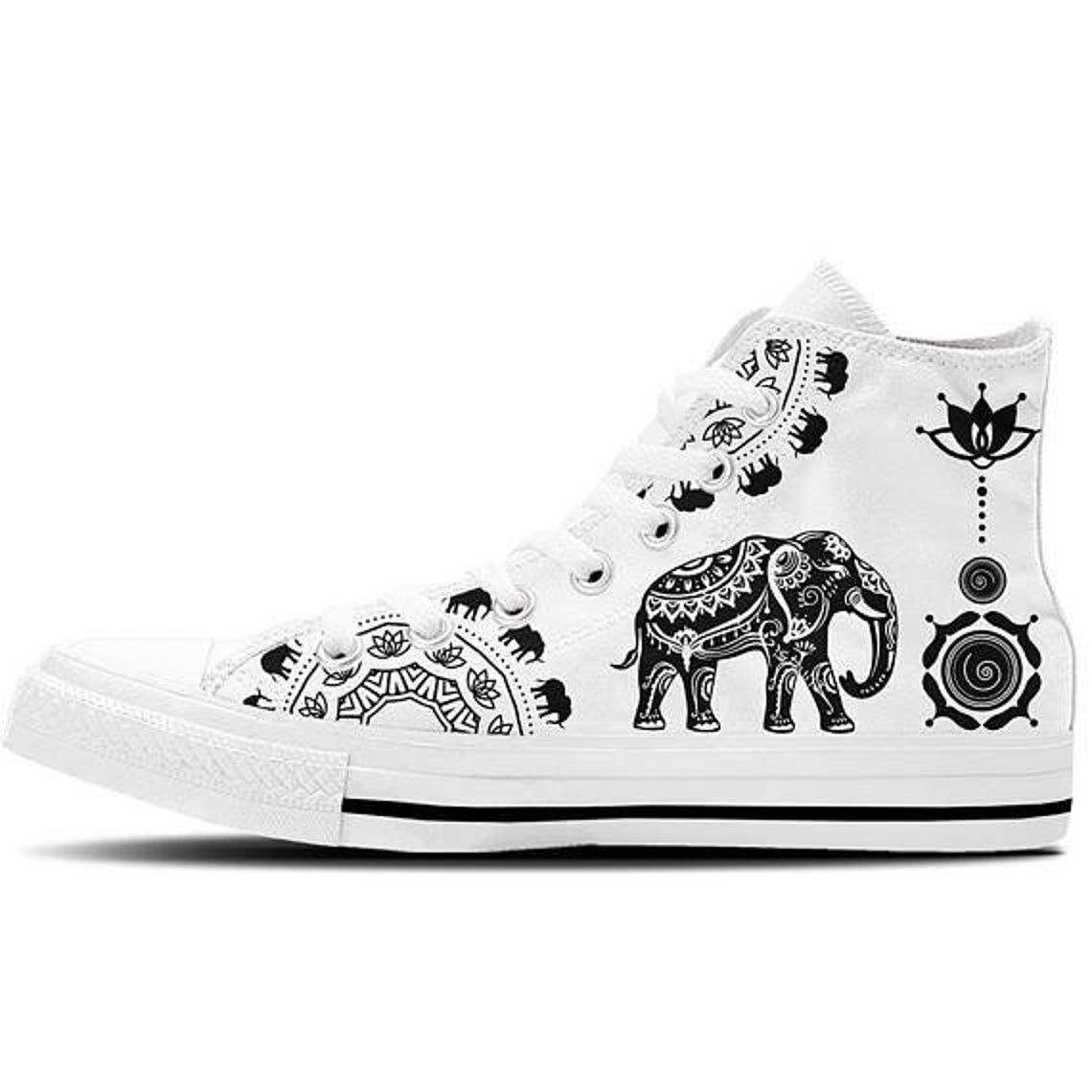 Ethnic Elephant High Top Shoes