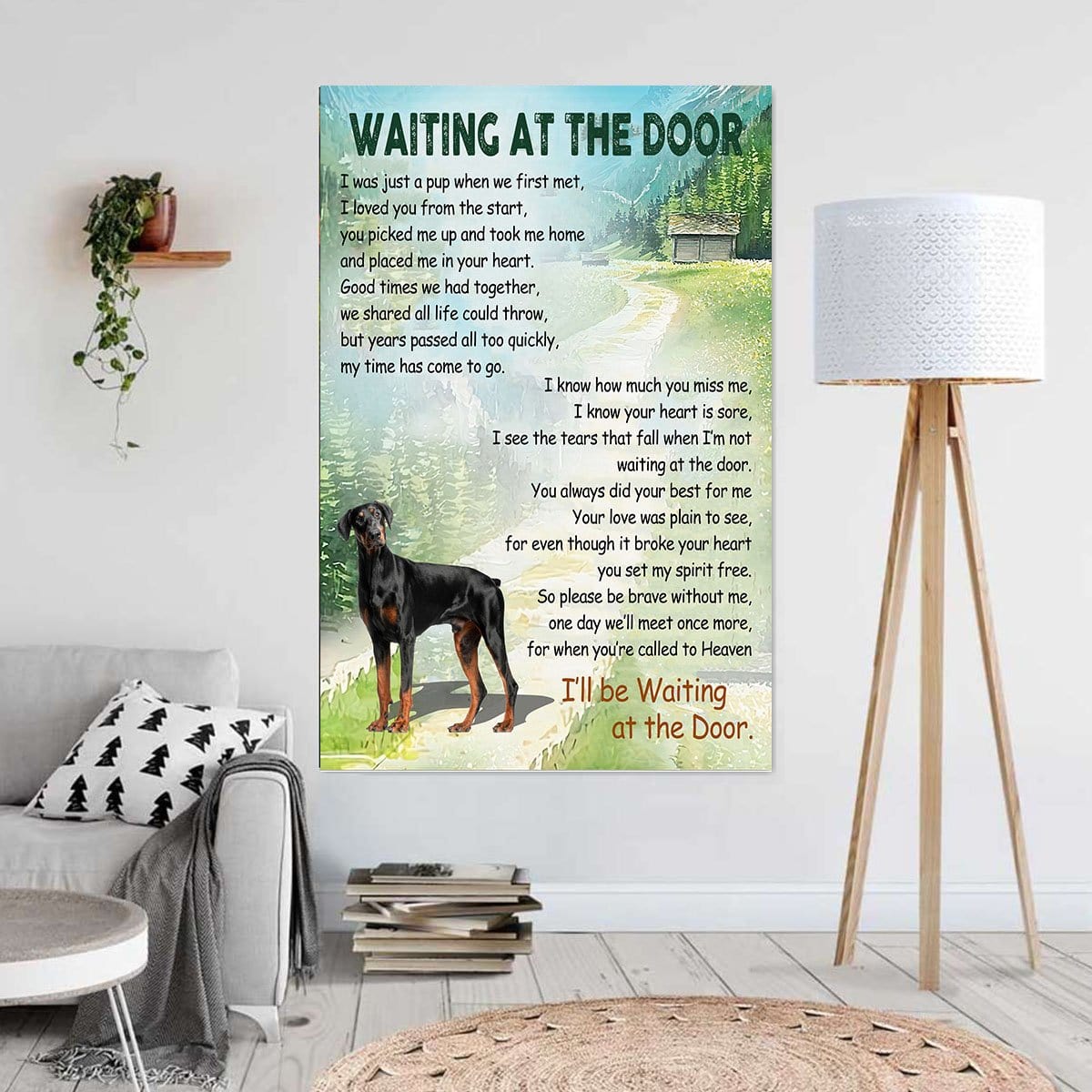 Canvas Prints I’Ll Be Waiting At The Door Wall Art Home Decoration