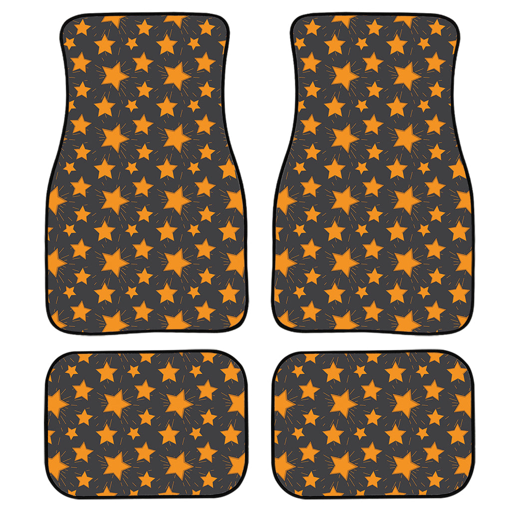 Cartoon Star Pattern Print Front And Back Car Floor Mats, Front Car Mat