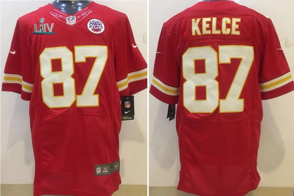 Travis Kelce #87 Kansas City Chiefs 2020 NFL Red Jersey Jersey