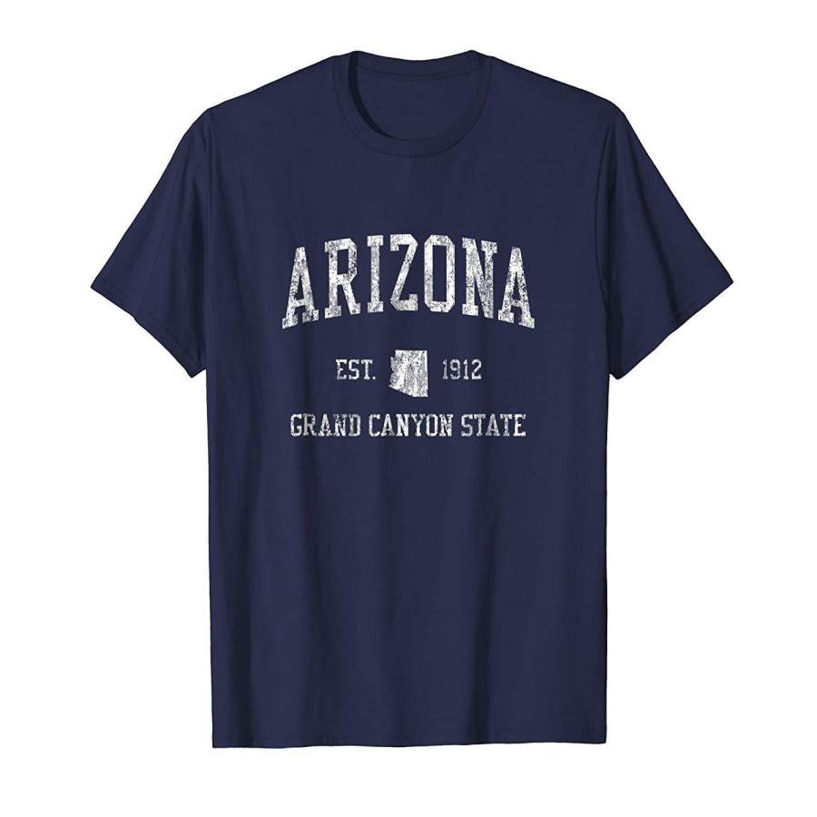 Arizona T-Shirt Vintage Sports Design Arizonan AZ Tee