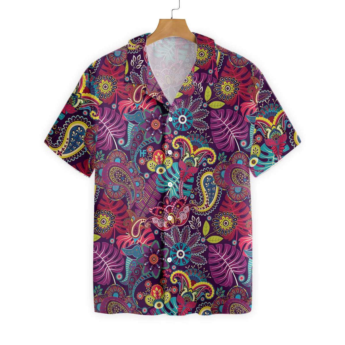 Paisley Tropical Leaves Hippie All Over Printed Hawaii Shirt Ha17229