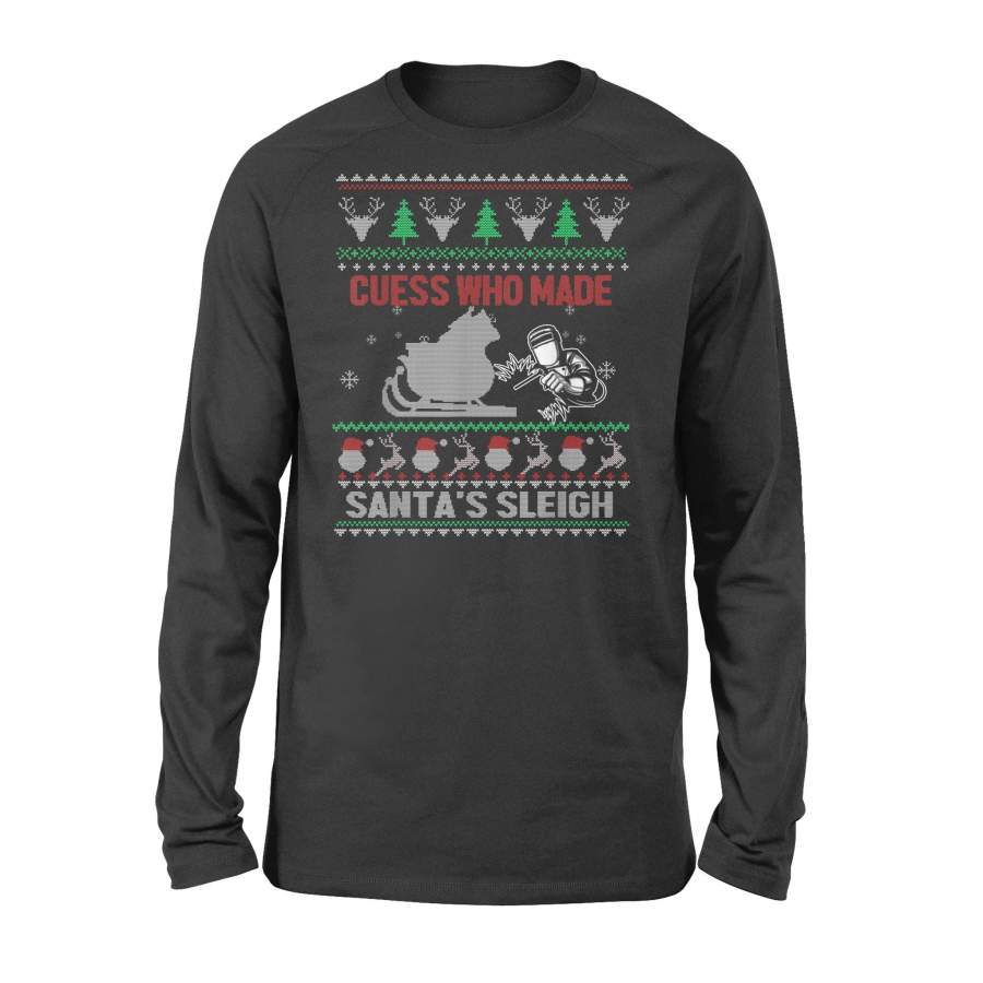 Ugly christmas Welder Tee Funny Xmas Gift Welders T-Shirt – Standard Long Sleeve