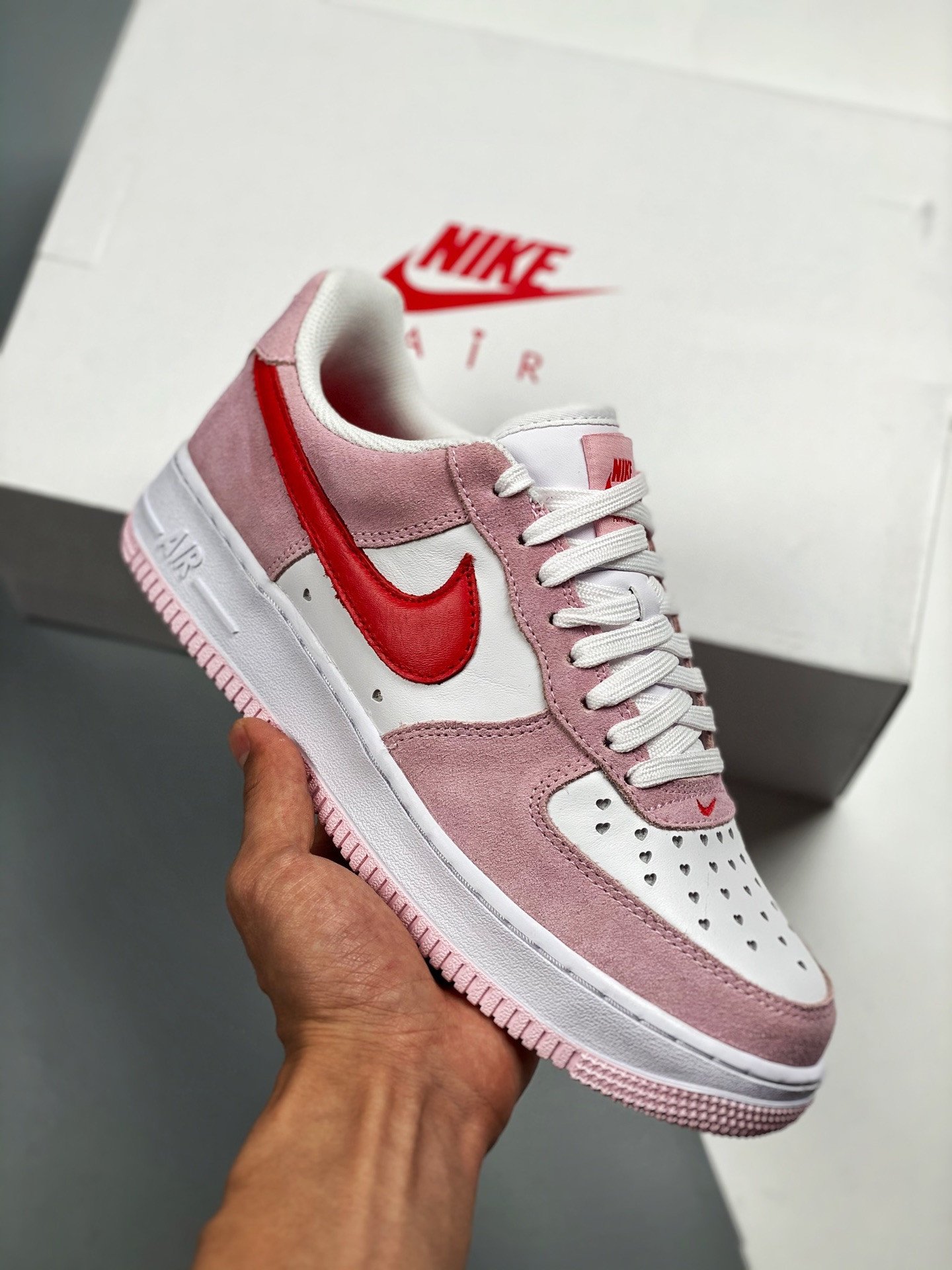 Nike Air Force 1 Love Letter Tulip PinkWhiteUniversity Red 5340747