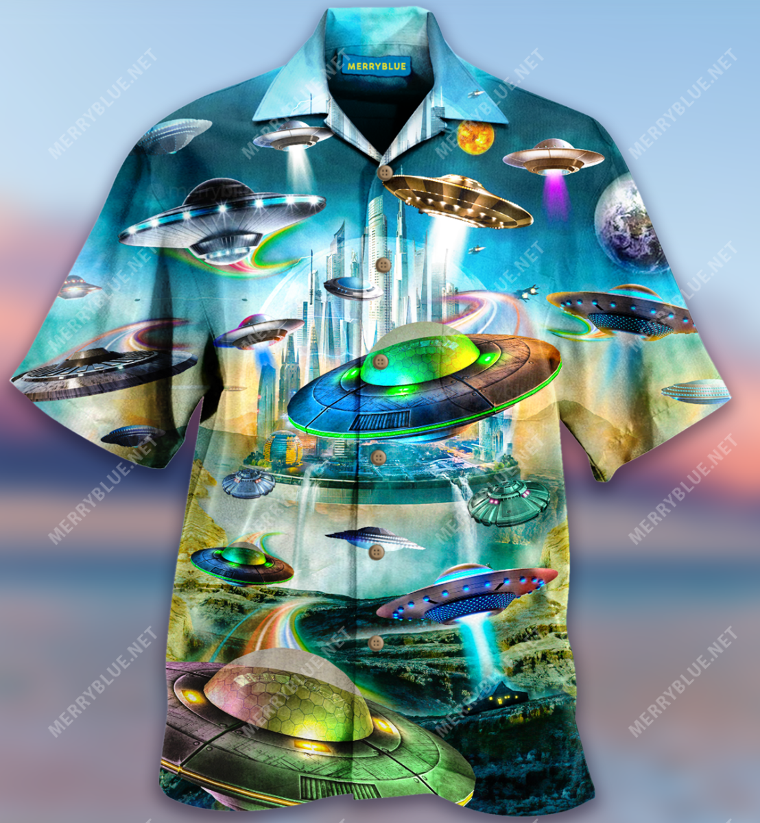 Always Look Up, You Never Know You Might See A Ufo Unisex Hawaiian Shirt