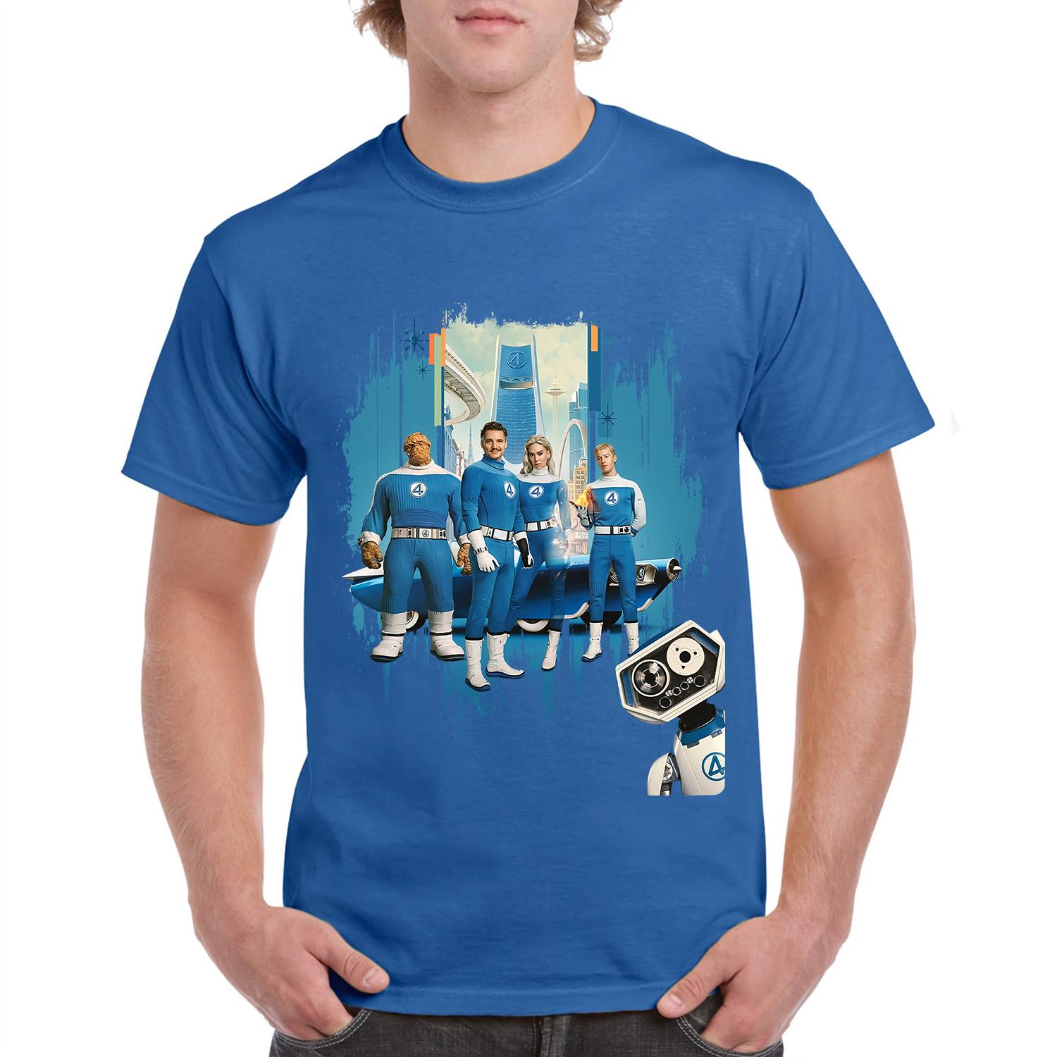 New Aesthetic Vintage The Fantastic Four First Steps Movie Streetwear Classic Graphic Unisex Short Sleeve Top Tee Shirt