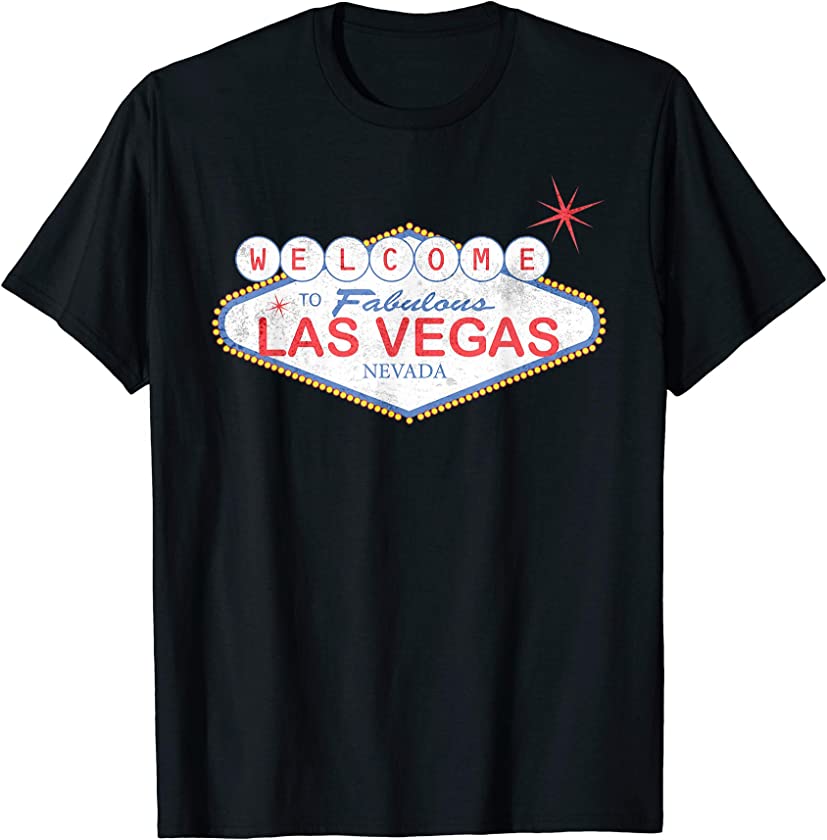 Welcome to Las Vegas Souvenir Sign Vacation Tee Vintage T-Shirt