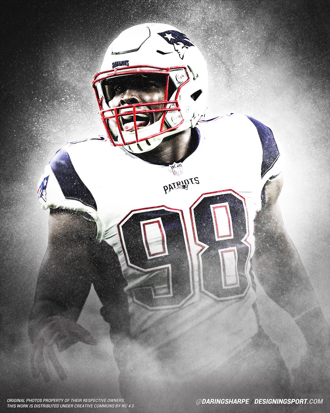 Trey Flowers #98 New England Patriotsposter For Fans poster canvas