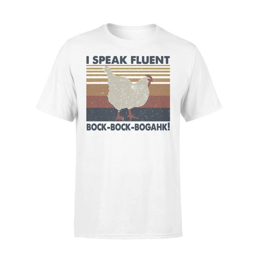 Chicken I Speak Fluent Bock Bock Bogahk Vintage T-shirt