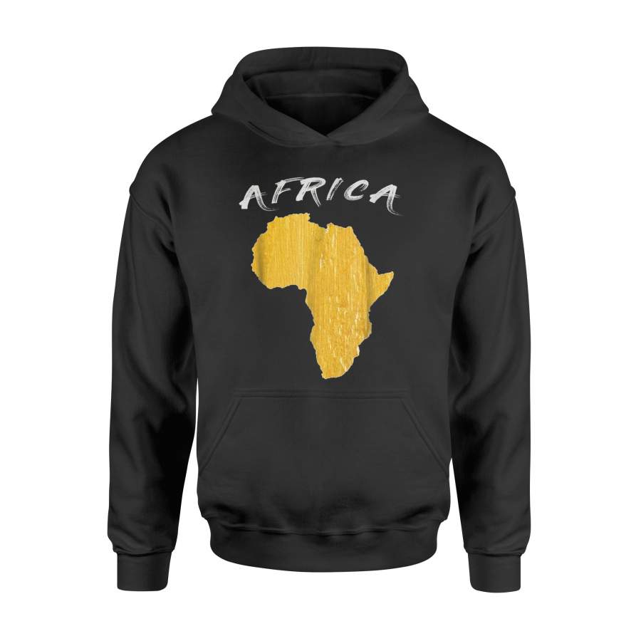 Africa African Golden Map Gift Hoodie