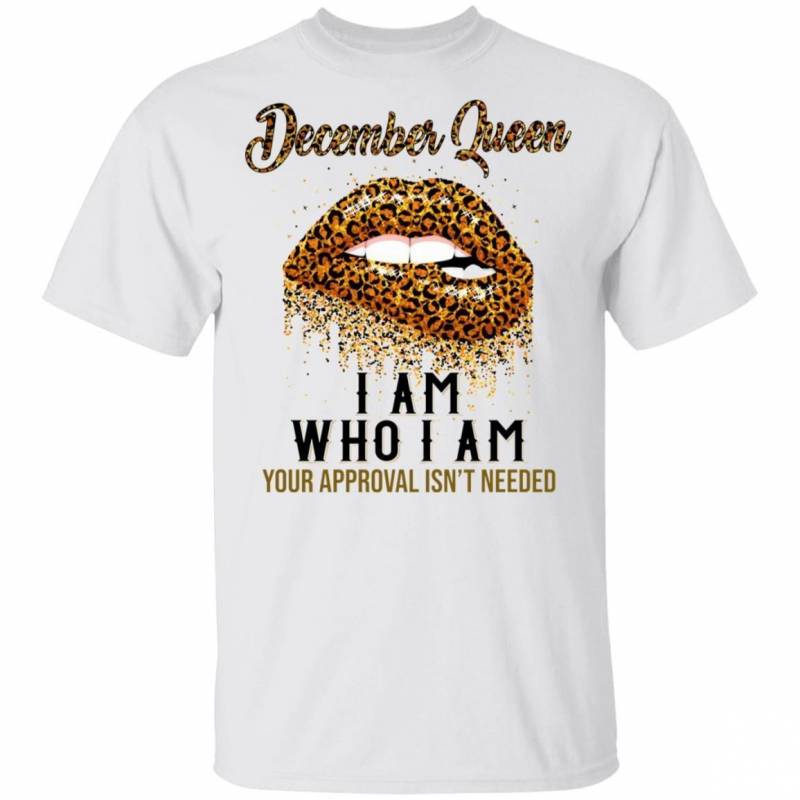 December Queen Tee I Am Who I Am Leopard Print Lips T-shirt VA02