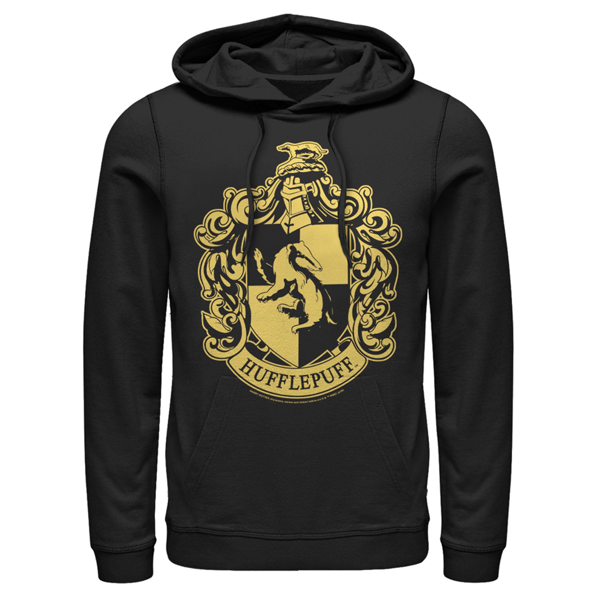 Men’S Harry Potter Hufflepuff House Crest Pull Over Hoodie