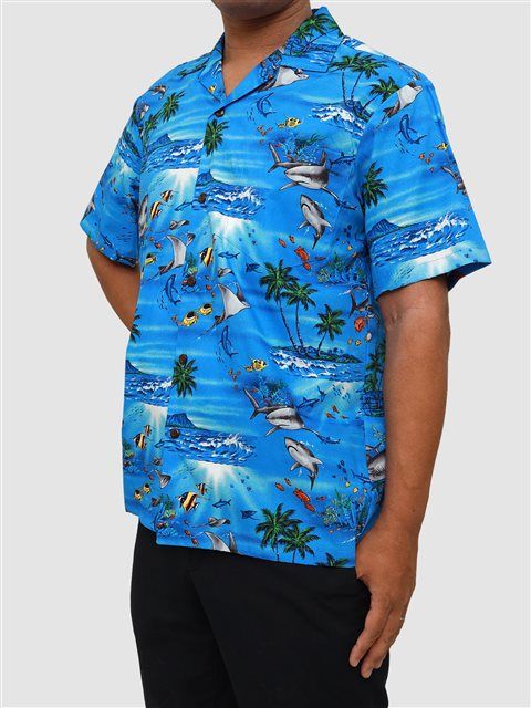 Shark Island Blue Unique Design Hawaiian Shirt Dhc1806985