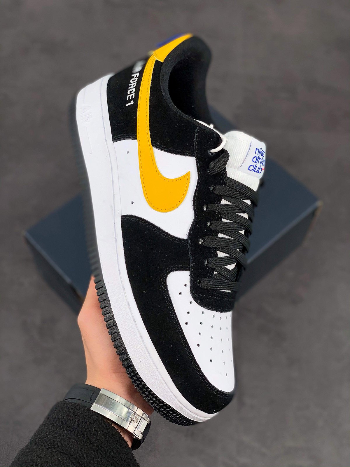 Nike Air Force 1 Low Athletic Club BlackWhite-University Gold 5340463