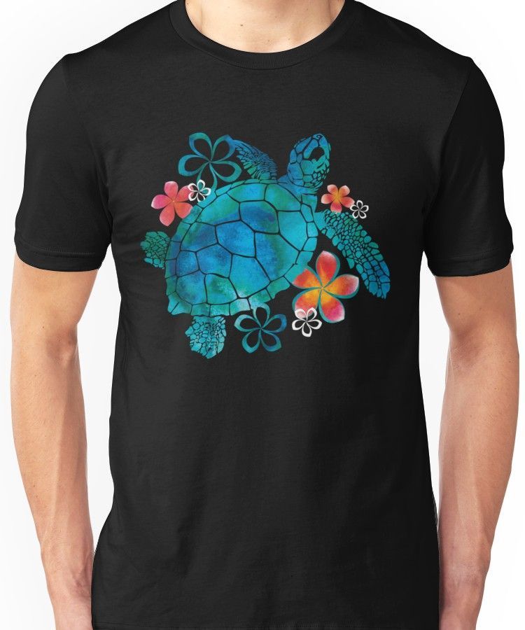 Sea Turtle with Flowers shirt