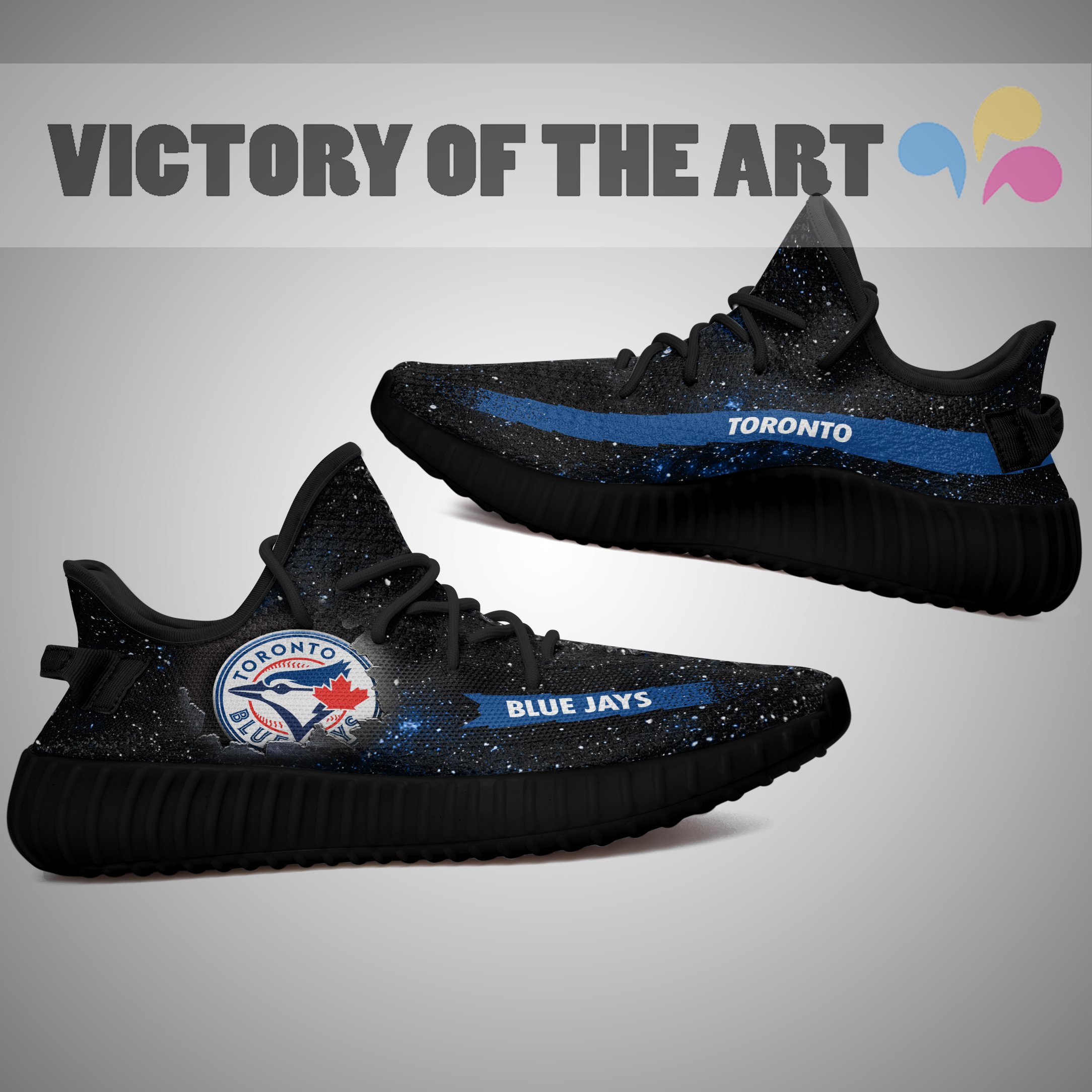 Art Scratch Mystery Toronto Blue Jays Shoes Yeezy