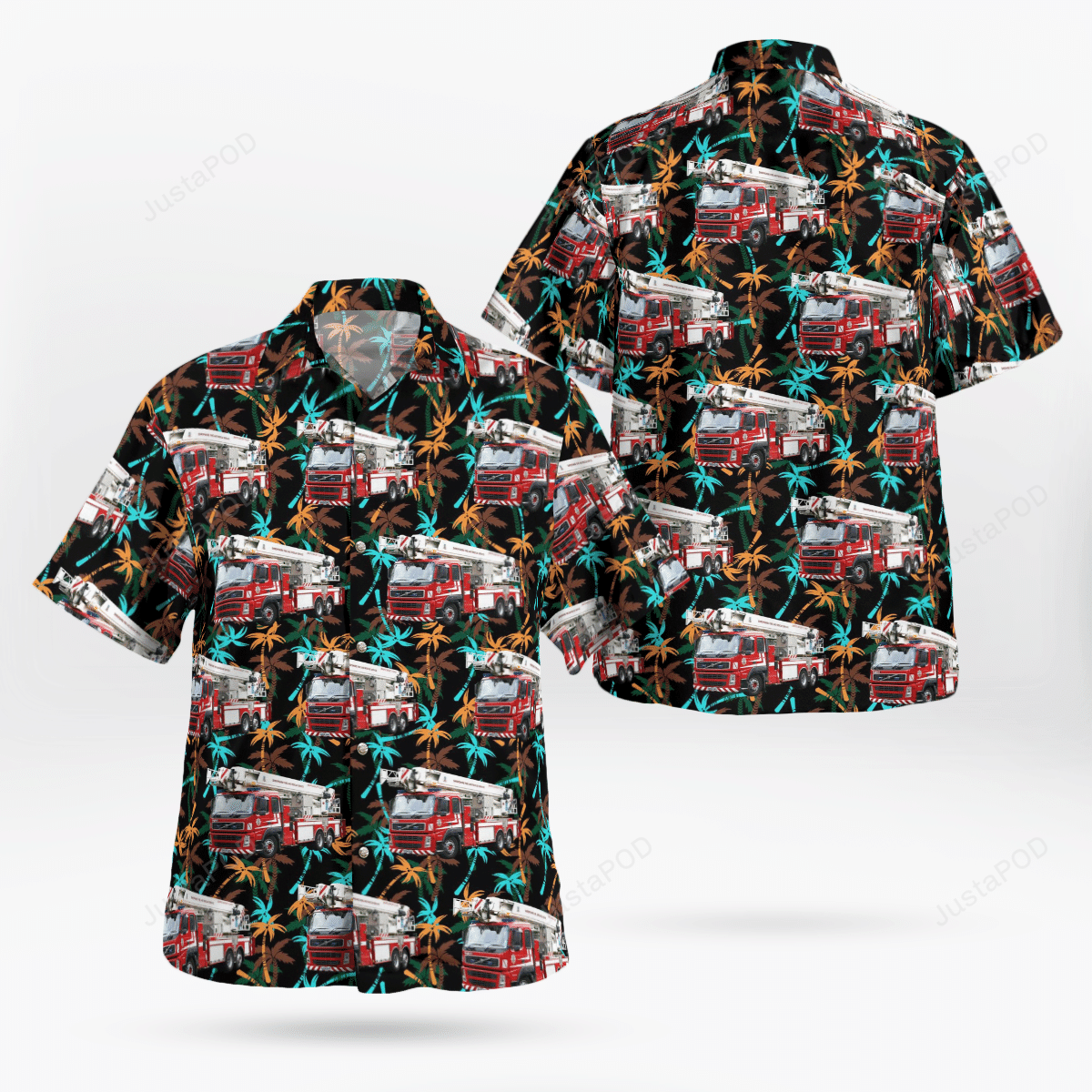 Shropshire Fire And Rescue Service Aerial Appliance Hawaii Shirt Ha5452