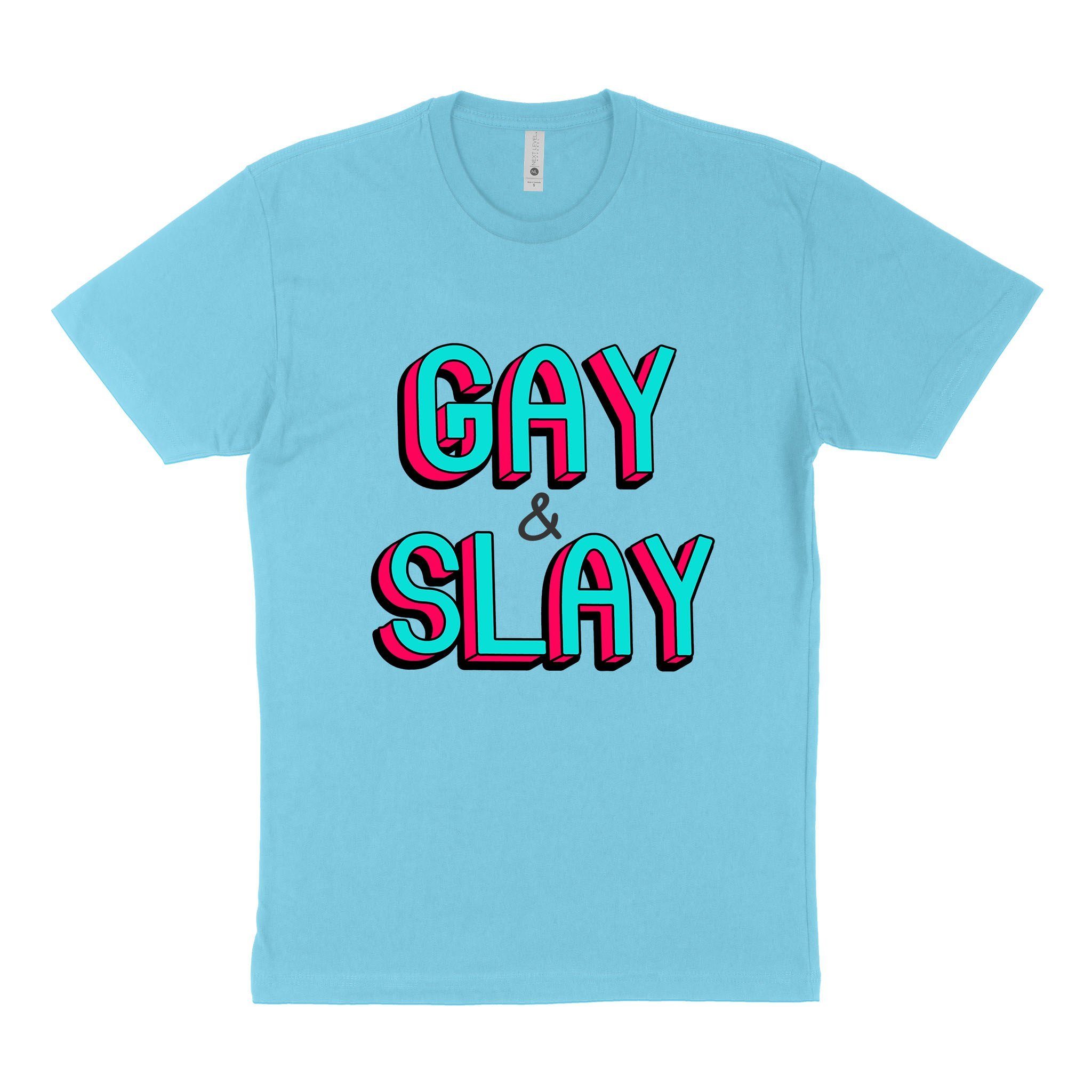 LGBT Unisex’s Graphic Tees, LGBT Fashion Designs, Graphic Unisex T-Shirt, Husband Wife Personalized Gifts, Gay & Slay Next Level 3600 Unisex T-Shirt