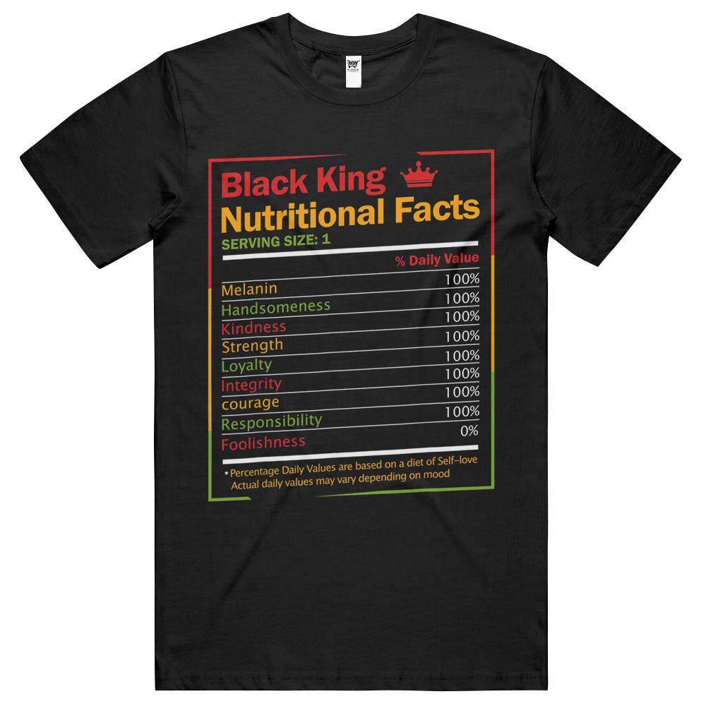 Nutritional Facts Shirt, Nutritional Facts T Shirt, Black King Nutrition Facts Shirt, Black King Nutritional Facts Shirt For Men Black King Gift T Shirts