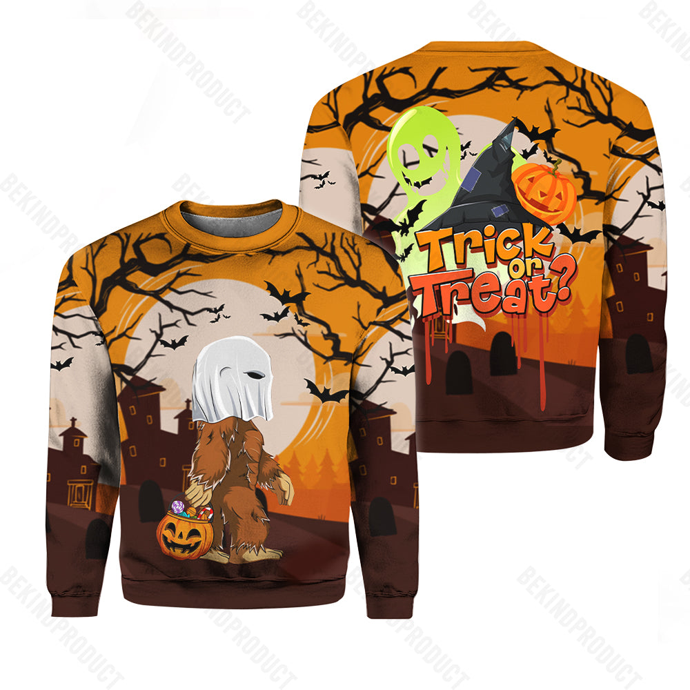 Funny Halloween Party And Pumpkins Crewneck Sweatshirt All Over Print Sweatshirt For Women Sweatshirt For Men