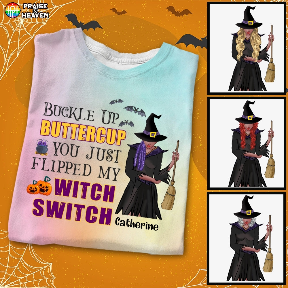 My Witch Switch Personalized Tie Dye Shirt Sweatshirt Hoodie Ap282