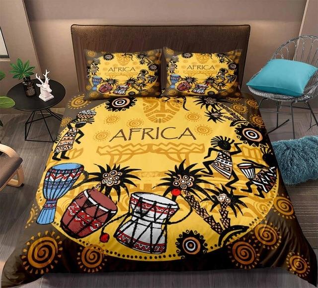 African Kids Style 3 Pieces Quilted Comforter Set