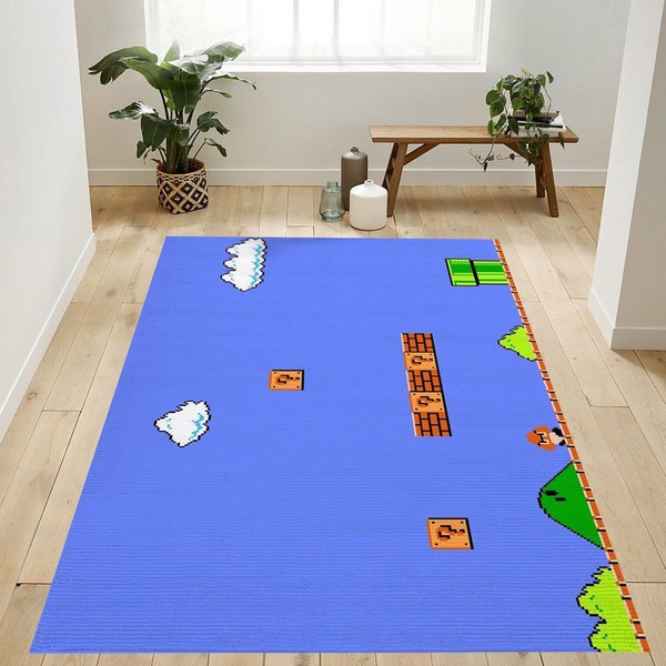 Super Mario 115 Area Rug Living Room And Bed Room Rug Gift Us Decor Vh3