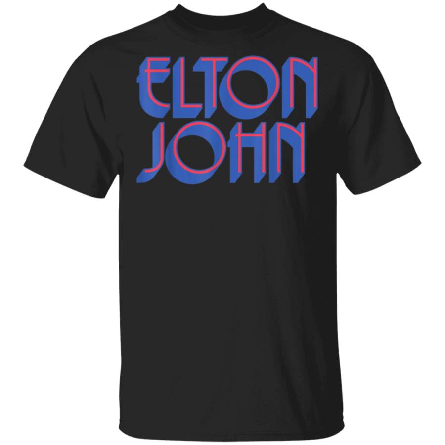 Elton John Official Text Logo TShirt