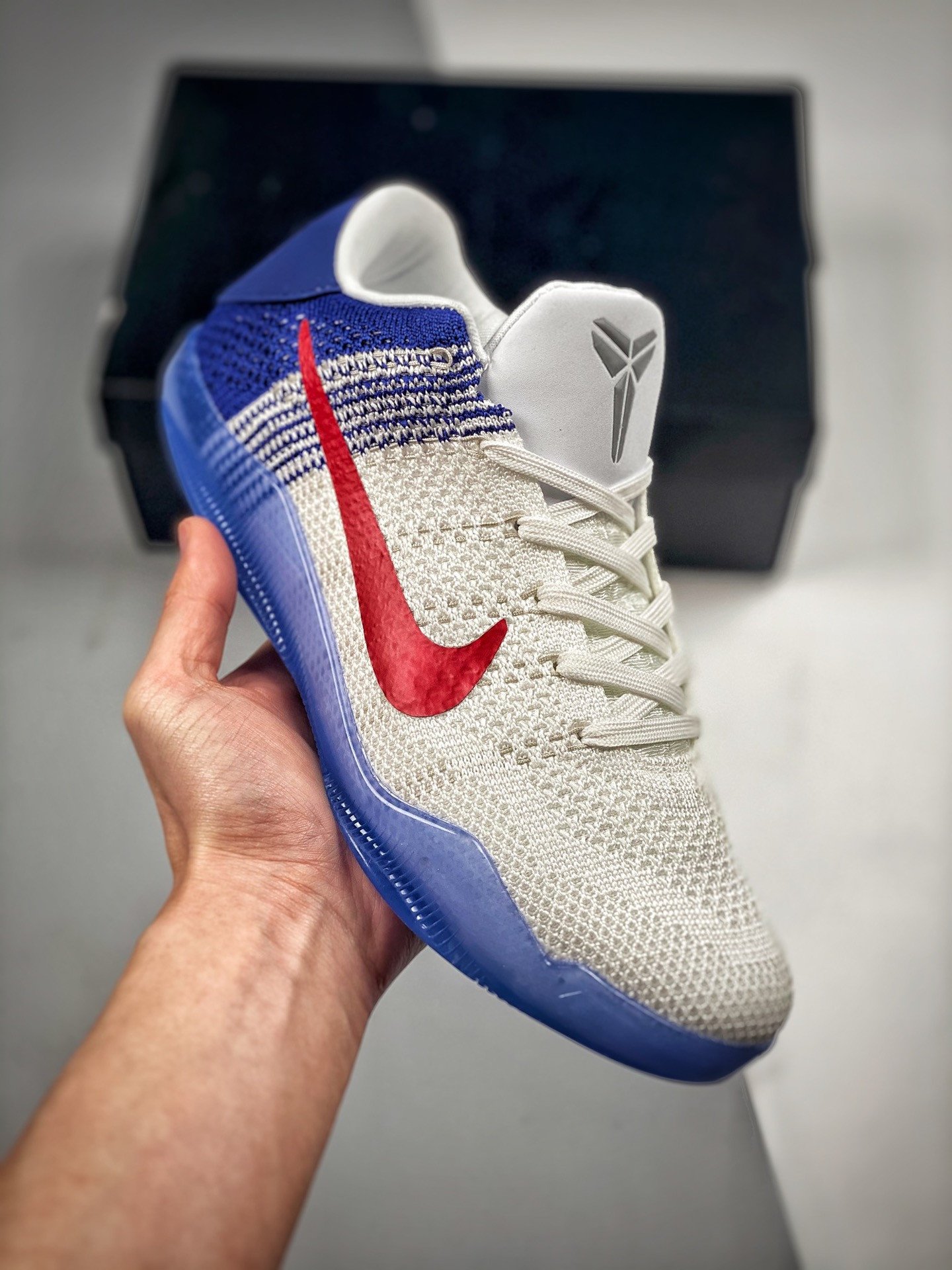 Nike Kobe 11 Elite Low USA WhiteUniversity Red-Blue-Metallic Silver 5338370