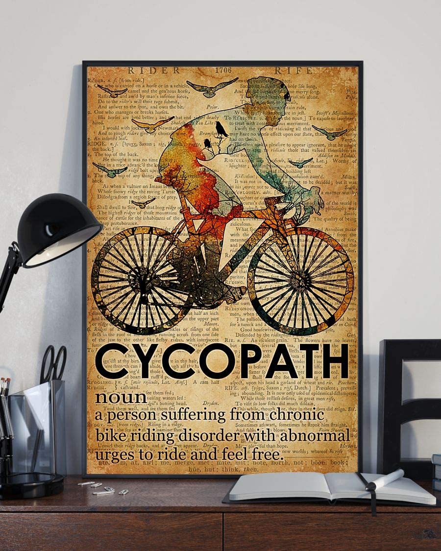 Cycling Cycopath Noun A Person Suffering From Chronic Bikie Riding 