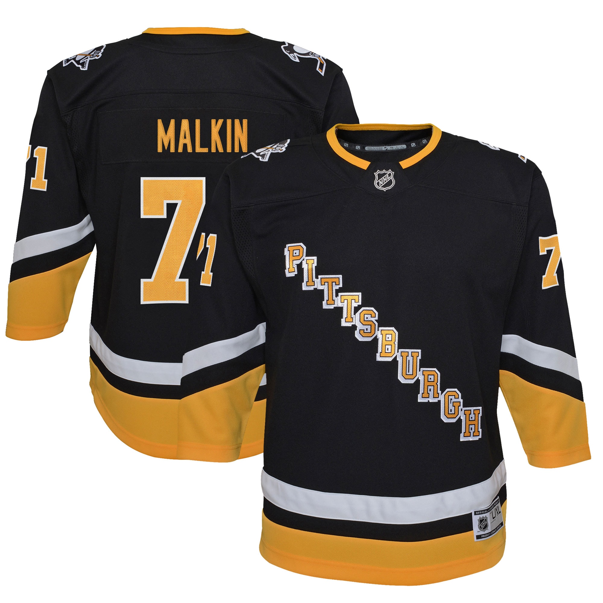 Evgeni Malkin Pittsburgh Penguins Youth 2021/22 Alternate Premier Player Jersey – Black