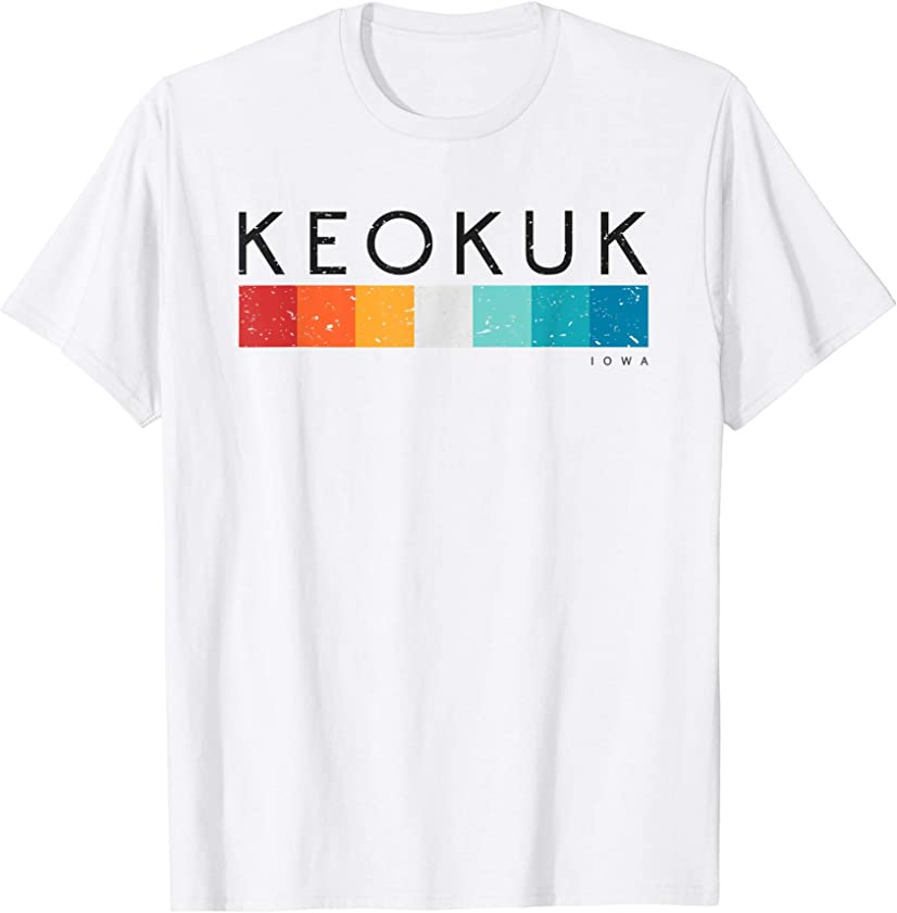 Vintage Keokuk Iowa Retro Design T-Shirt