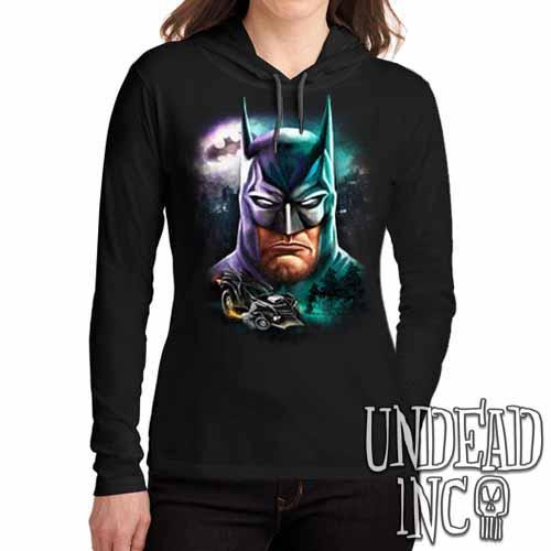 Batman – Ladies Long Sleeve Hooded Shirt