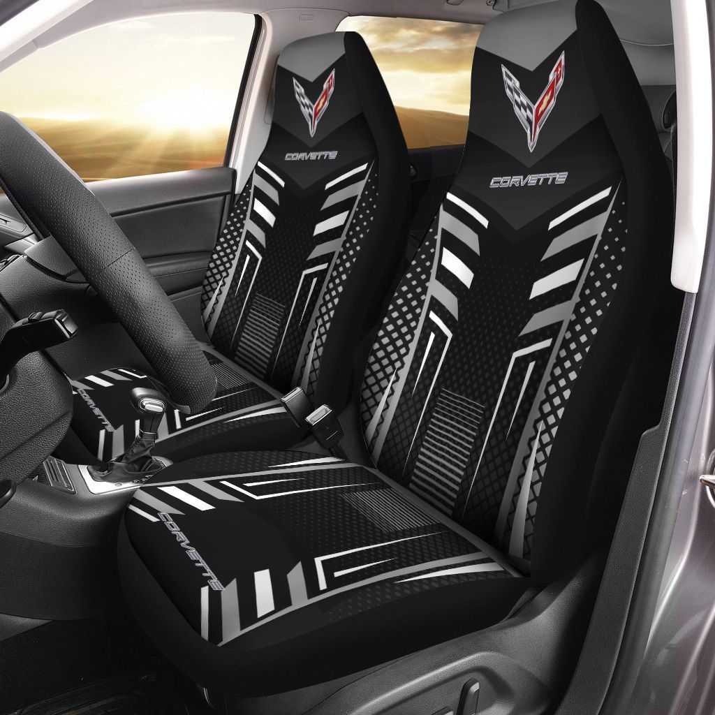 Chevrolet Corvette NCT-HT Car Seat Cover (Set of 2) Ver 8 (Grey)